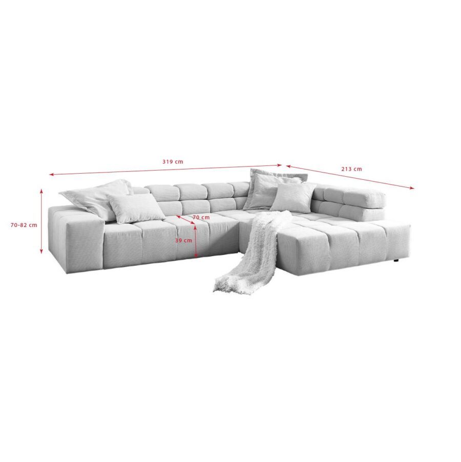 Candy Careno Sofa - Skizze mit Massen