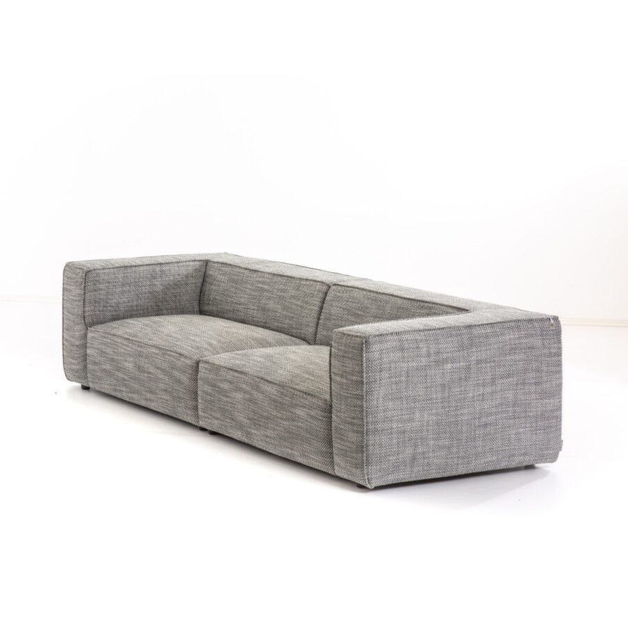 Willi Schillig Waldemar 4-Sitzer Sofa Bezug in Schwarz-Weiss seitlich