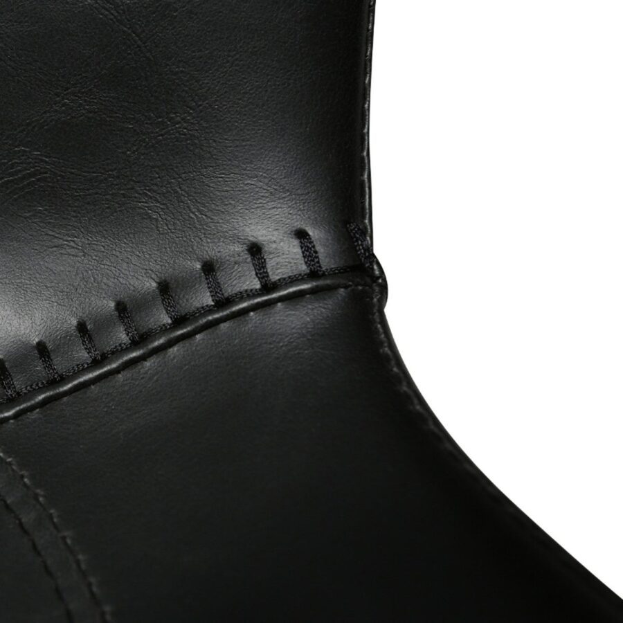 Trendstore Dewi Stuhl mi Bezug aus Kunstleder in Schwarz - Detail