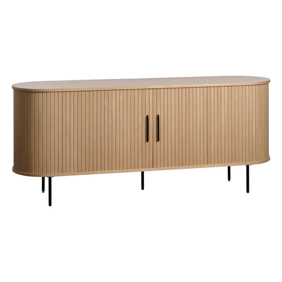 Trendstore Uriel Sideboard 180 cm mit Holzlamellen in Eiche natur