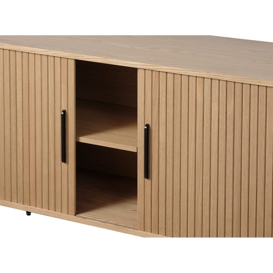 Trendstore Uriel Sideboard 180 cm mit Holzlamellen in Eiche natur - Detail