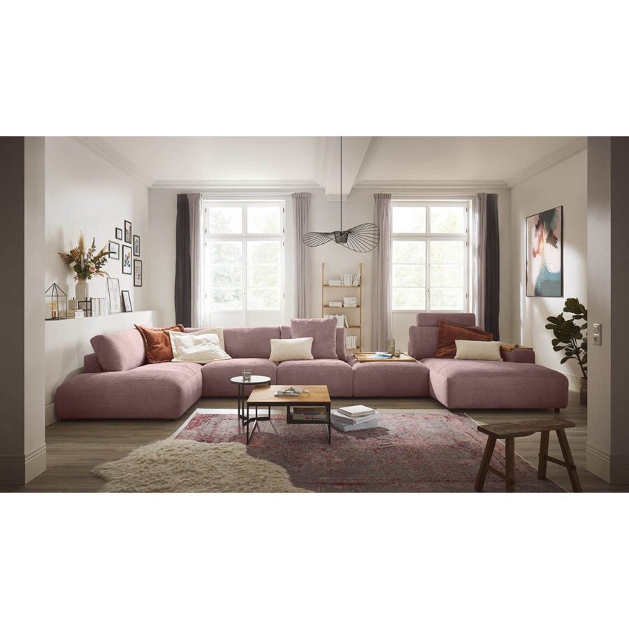 gallery-m-lucia-wohnlandschaft-zwischenhocker-longchair-rechts-bezug-cord-rosa-wohnbeispiel