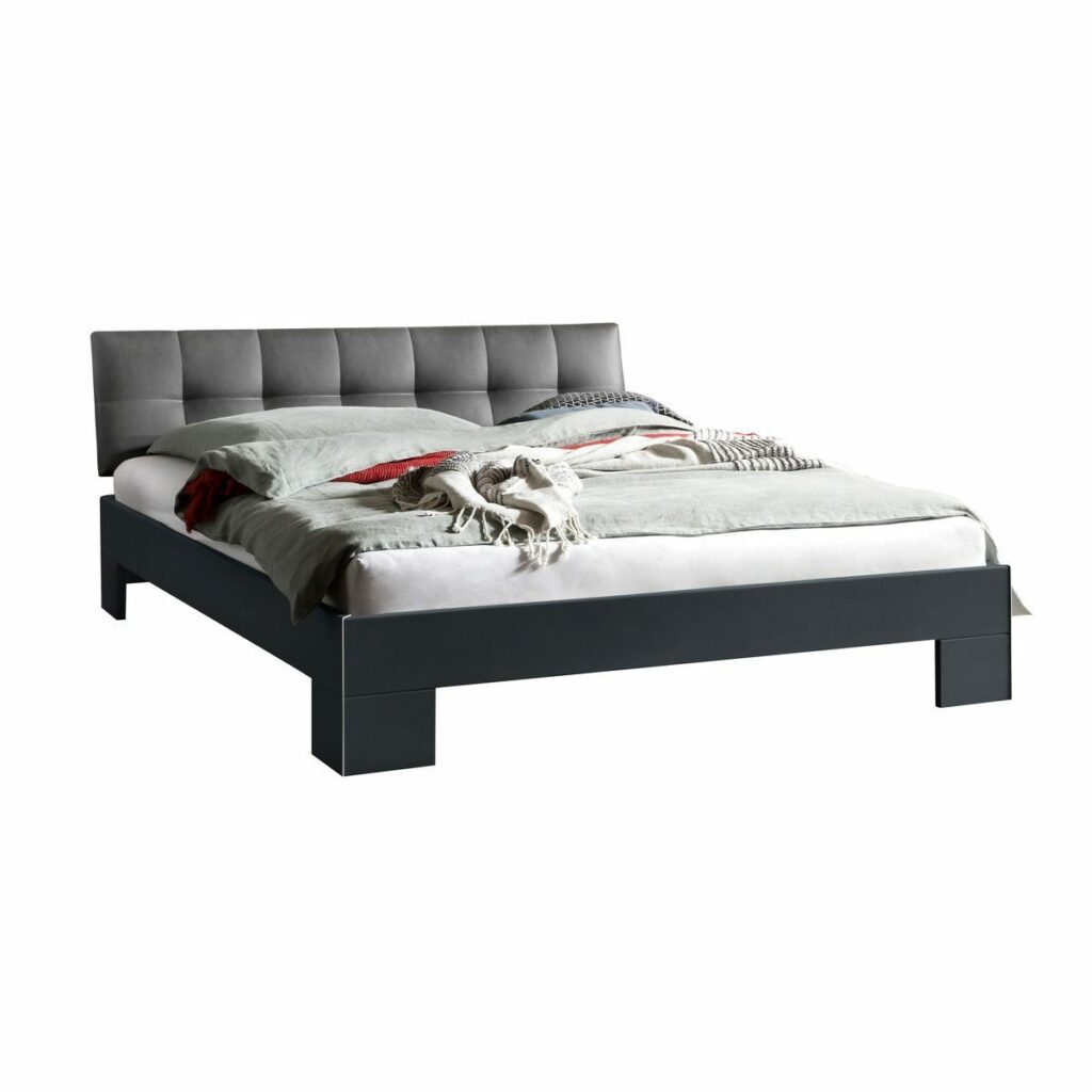 Hasena Rocina Futonbett 140 x 200 Kunstleder 334 Casual carbon Dekor anthrazit gedreht