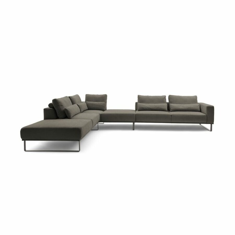 musterring-justb!-ecksofa-mit-zwischenhocker-ottomane-links-strukturgewebe-yelda-brown-metallkufe-schwarz-matt-frontal