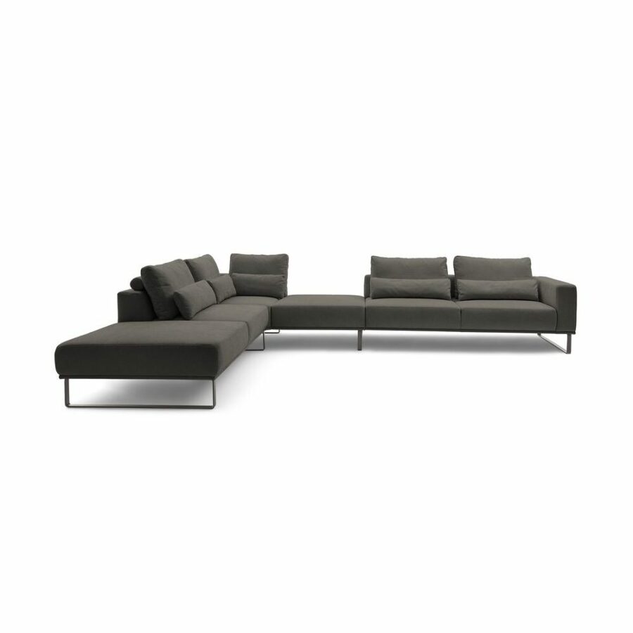 musterring-justb!-ecksofa-mit-zwischenhocker-ottomane-links-strukturgewebe-yelda-mocca-metallkufe-schwarz-matt-frontal