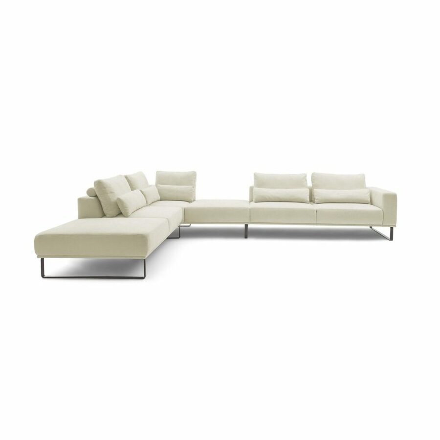 musterring-justb!-ecksofa-mit-zwischenhocker-ottomane-links-strukturgewebe-yelda-pearl-metallkufe-schwarz-matt-frontal