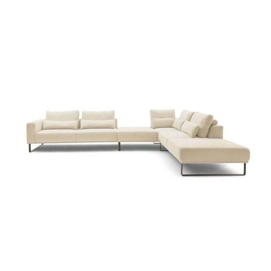 musterring-justb!-ecksofa-mit-zwischenhocker-ottomane-rechts-strukturgewebe-yelda-creme-metallkufe-schwarz-matt-frontal