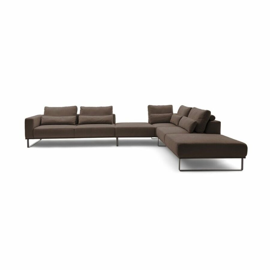 musterring-justb!-ecksofa-mit-zwischenhocker-ottomane-rechts-strukturgewebe-yelda-espresso-metallkufe-schwarz-matt-frontal