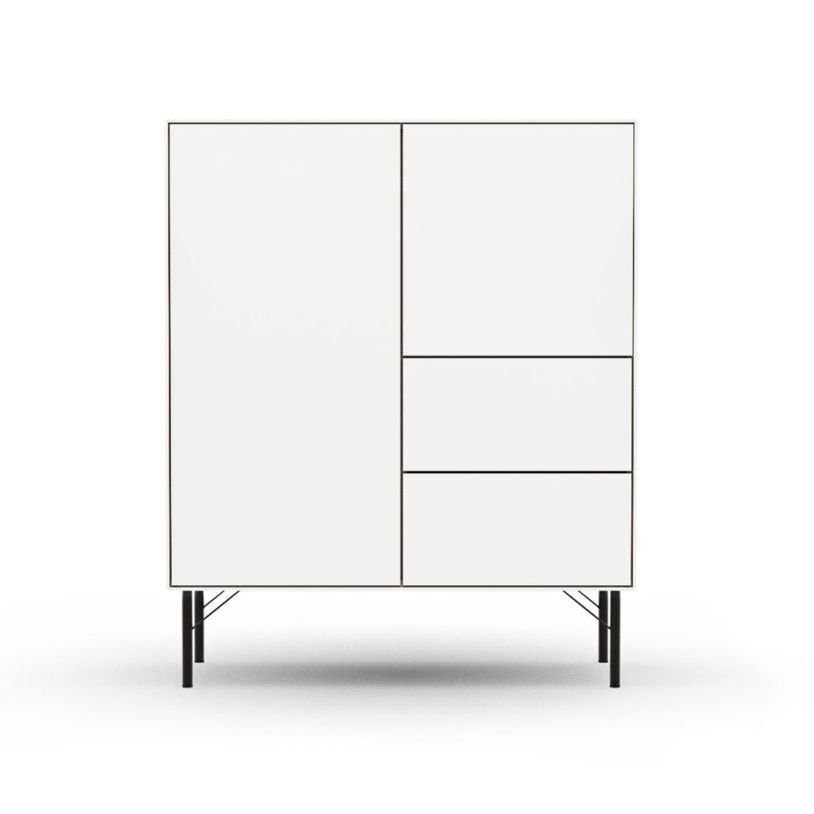 Raum.Freunde Henri Highboard in Lack matt weiss frontale Ansicht