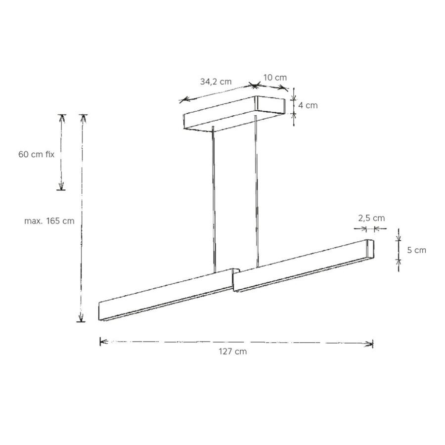 Escale Pendelleuchte Level mit 120 cm Masse