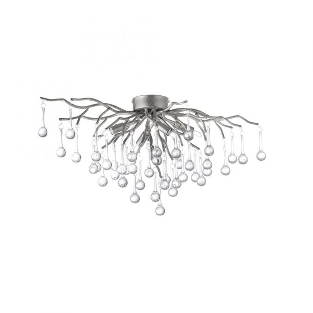 Paul Neuhaus Deckenleuchte Icicle in Silber mit 30 cm