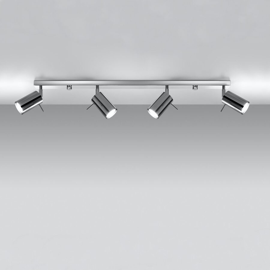 Sollux Lighting Deckenleuchte Ring 4-flammig (lang) in Chrom Wohnbeispiel