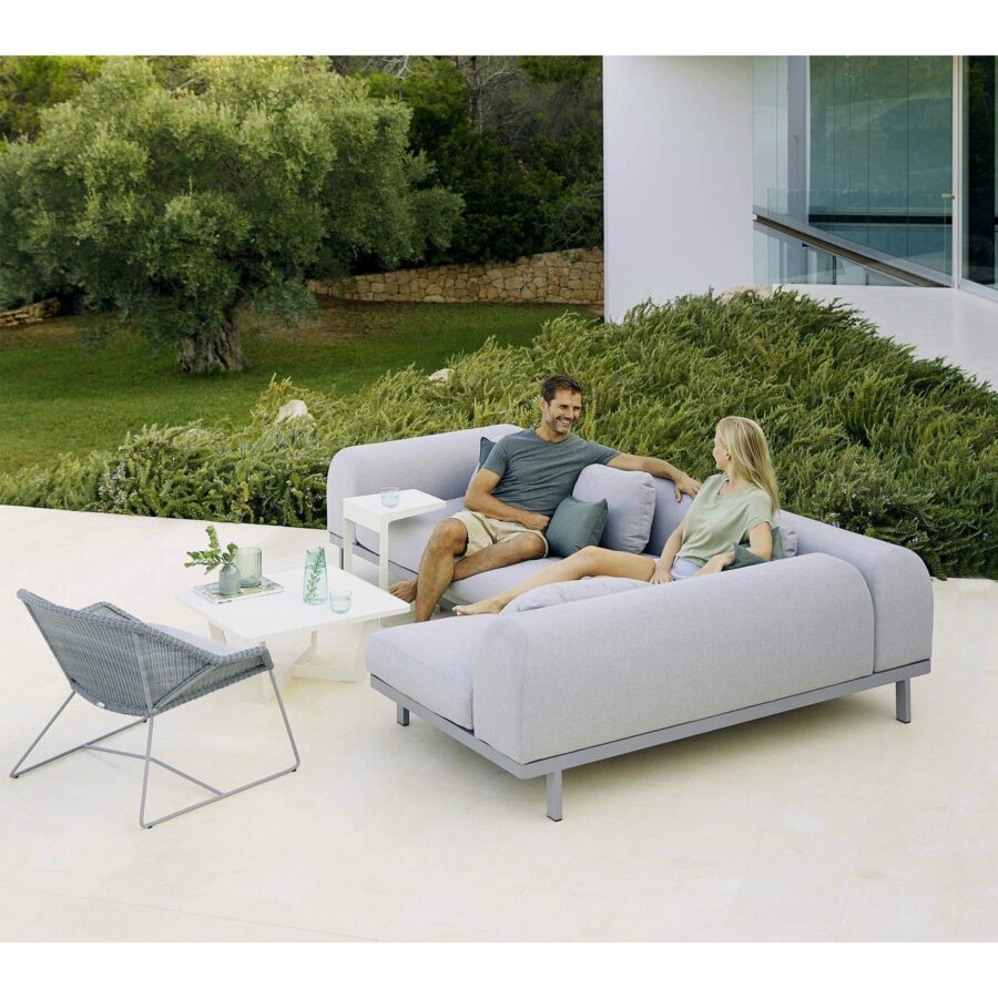 Cane-line Breeze Loungesessel, Polyrattan hellgrau